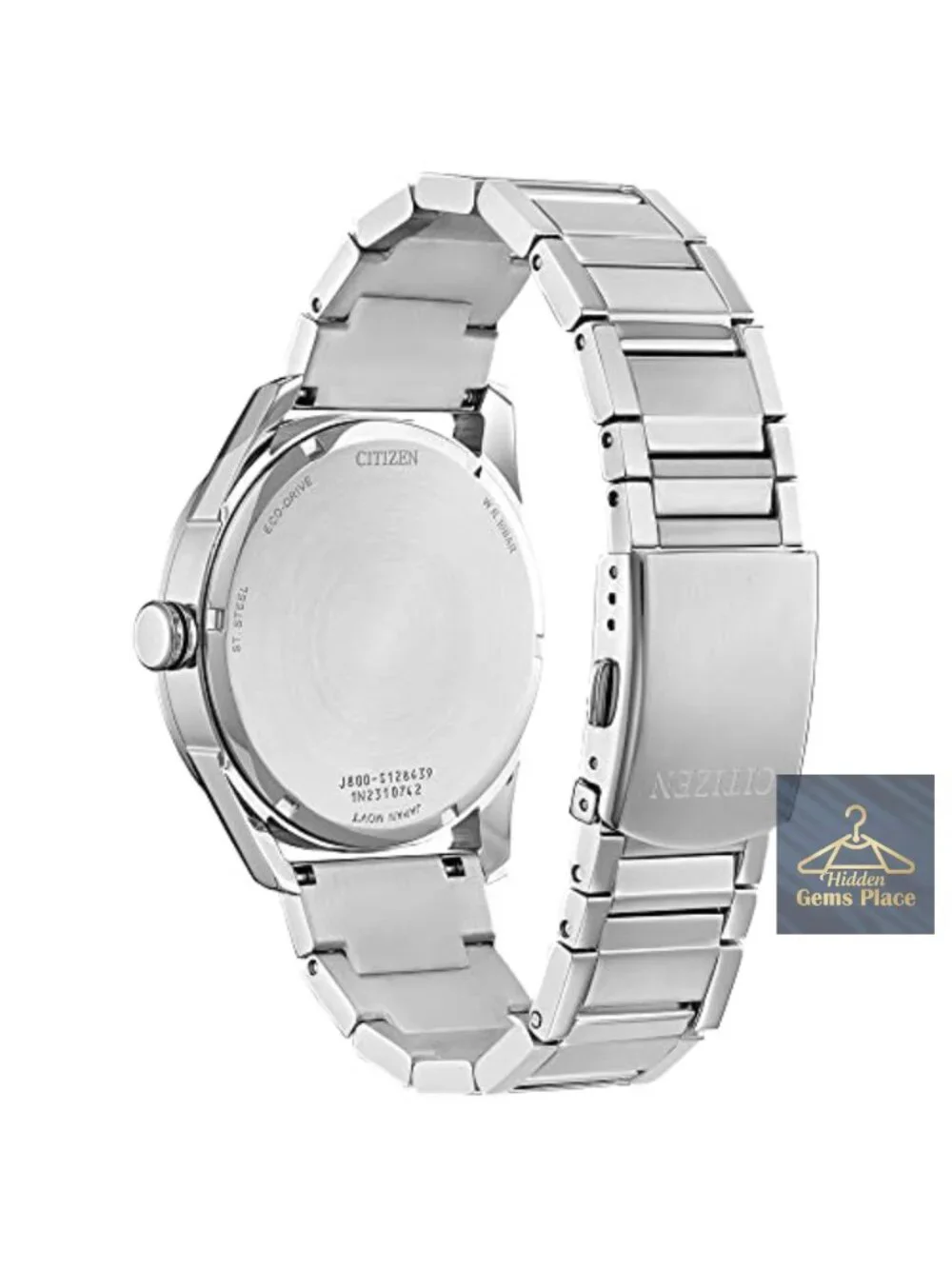 Men's Eco-Drive Watch Stainless Steel Day Date 100m Water Resistant